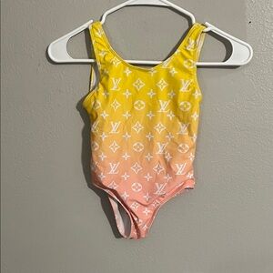 Louis Vuitton Gradient Yellow and Pink Monogram Swimsuit